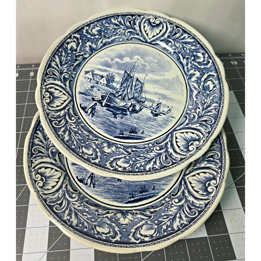 Delfts By Boch Belgium For Royal Sphinx 10" Decorative Wall Plate (2 pc)